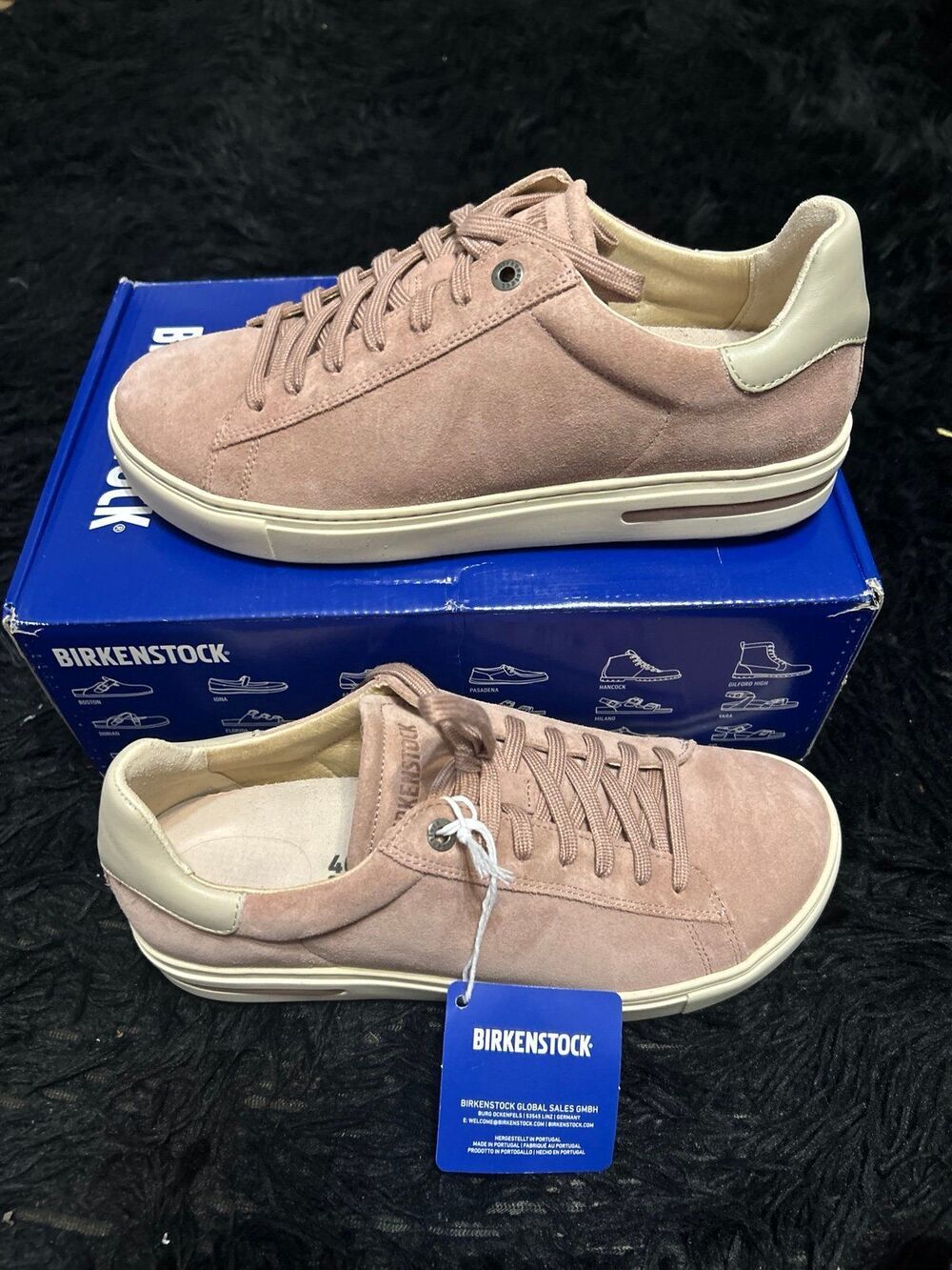 BIRKENSTOCK bend low pink leather lace upper shoes sneakers women’s eur 40 new